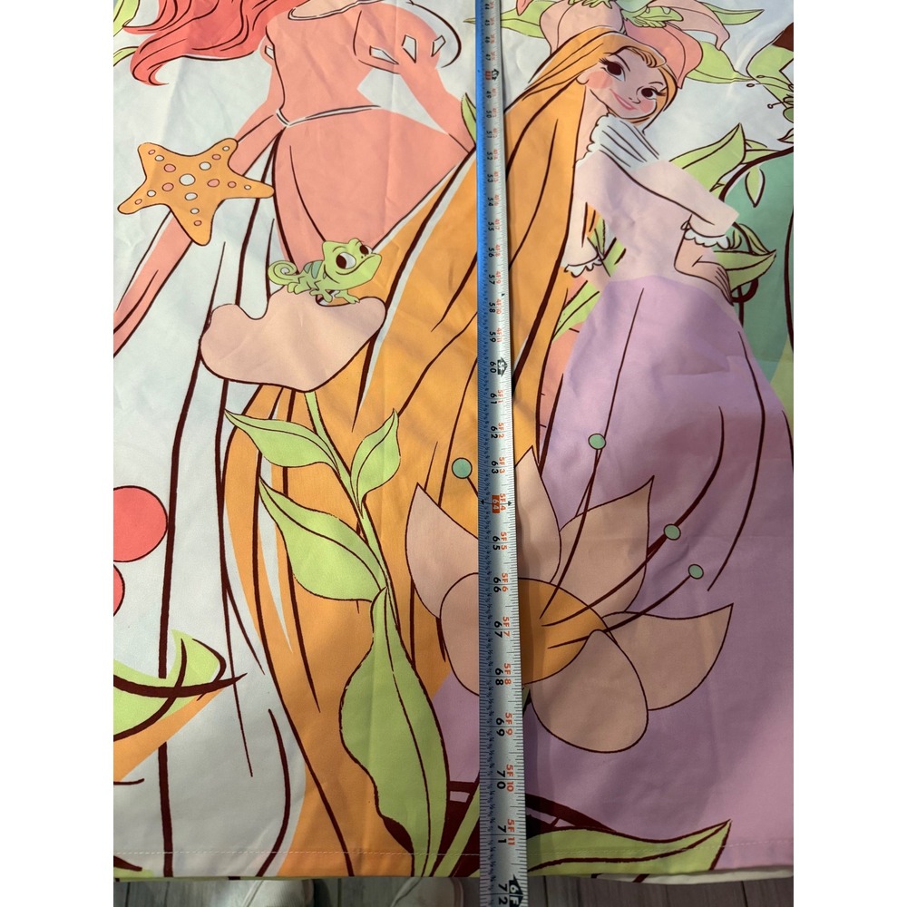 Disney Princess Flat Sheet The Big One Kids Ariel Rapunzel Tiana Floral Twin